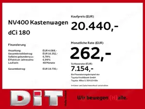 Nissan NV400 Kastenwagen dCi 180 L2H2 3.5t COMFORT Klima Bild 3