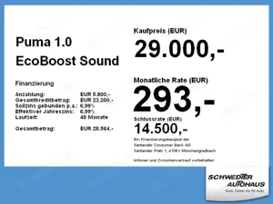Ford Puma 1.0 EcoBoost Sound Edition ACC+AHK+LED+Navi Bild 3