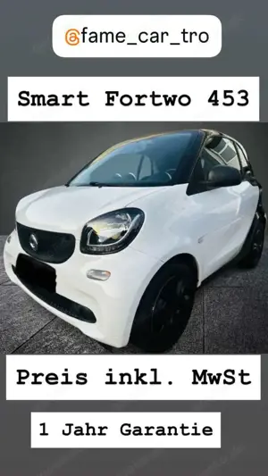 smart forTwo 453 / mit MWST / FINANZIERUNG / 2. HAND /