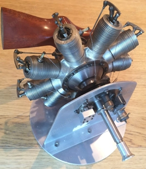 Scale Gnome 7 Zylinder Dreh Vintage Zündung Modellflugzeug Motor- Bild 3