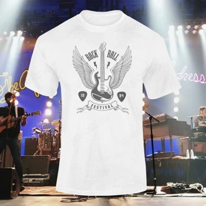 T-Shirt "Rock 'n Roll Festival" weiß neu