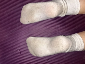 Beim Sport getragene Nike Socken