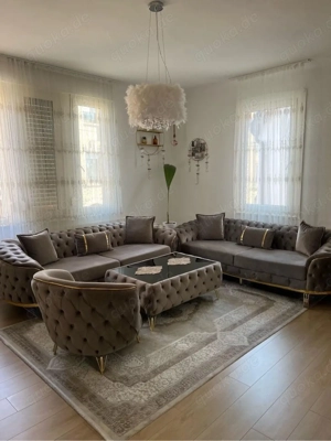 Moderne Sofa 3x3x1 Tisch plus Kamin dabei