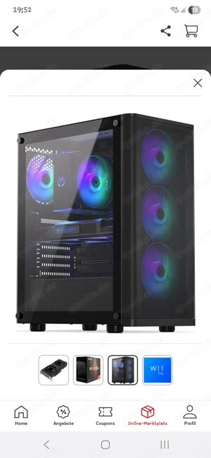 Gaming PC  Komplett mit Monitor 