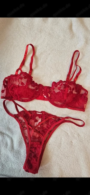 Damen rote Unterwäsche Set 