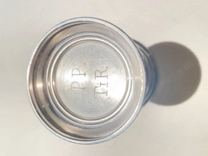 Vase oder Becher versilbert, antik, Gravur 1904 Trompetenform Bild 3
