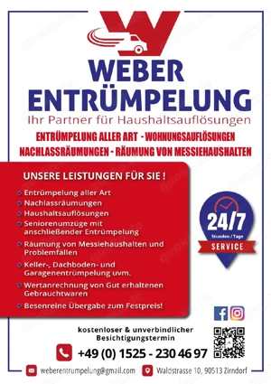Haushaltsauflösung Wohnungsauflösung Entrümpelung 