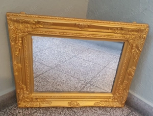 Vintage Wandspiegel   Goldener Prunkrahmen   Barock-Stil   54x44 cm