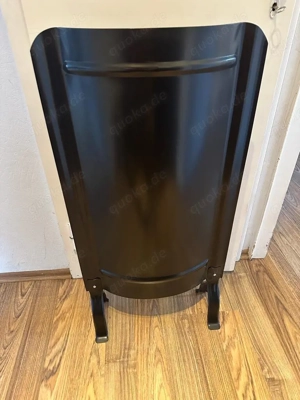 Ofenschirm Füßen schwarz Hitzeschild 91 x 46 cm schwarz modern glatt neues Model Kaminofen Schutz 