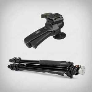  Manfrotto Stativ (Tripod) und Stativkopf aus Alu