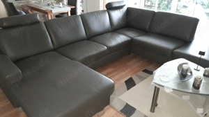 Ledercouch aus Torroleder Grau.