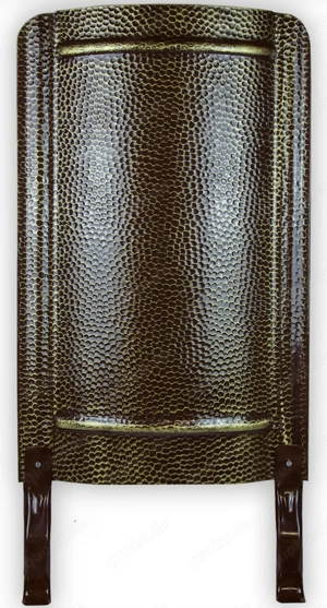 Ofenschirm Hitzeschutz Metall verzinkt gehämmert altmessing braun gold Funkenschutz Funkengitter NEU