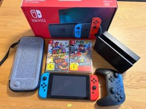 nintendo switch 1 neue original spielkonsole mit verpakung mit Mario odyssey und Mario 3D World 