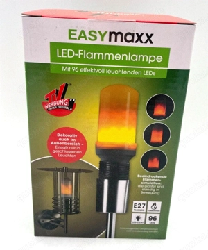 EASYMAXX LED Flammenlampe E27 Flammensimulator Glühbirne Fackel 