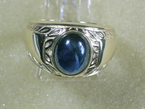 NEU: Ring Größe 18   56,5 375 Gold mit großem Saphir