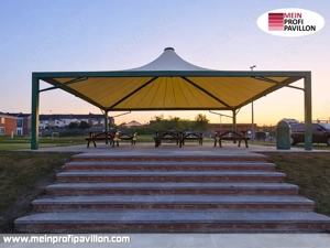 Pavillon 12x12 Überdachung Gazebo Pagodenzelt Festzelt Pvc Dach Schule Kindergarte Universität Zelt