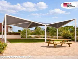 Pavillon 6x6 Überdachung Restaurant Garten Sonnensegel Dach Café Terrassenüberdachung Pagodenzelt