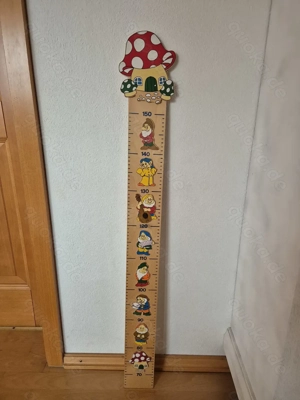 Kinder Messlatte mit süßen Zwergen Holz 