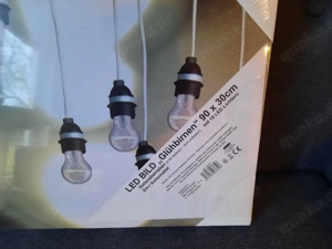LED Bild mit Glühbirnen