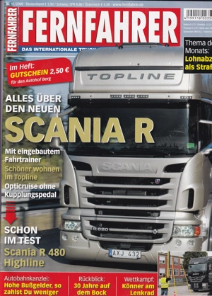 Fernfahrer, Ausgabe 12 2009 "Alles über den neuen Scania R" unbelesen.  