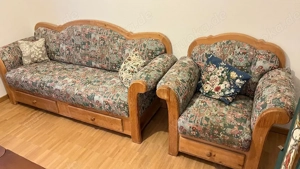 Couch  und Sessel im Bauernstiel 