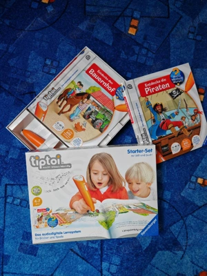 Tiptoi Starter-Set  Bauernhof  + Zusatzbuch  Piraten 