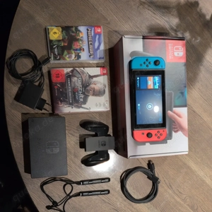 nintendo switch 1 spielkonsole mit Originalverpackung und videospiel + joy-con 