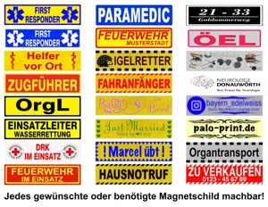 Magnetschild "Einsatzleiter Rettungsdienst" 30 x 8 cm Bild 5