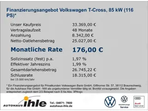 Volkswagen T-Cross 1,0 TSI DSG Energy AHK+R-KAMERA+GJ-REIFEN