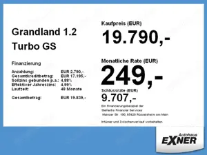 Opel Grandland 1.2 Turbo GS LINE LED+Navi+SHZ+2xKlima Bild 4