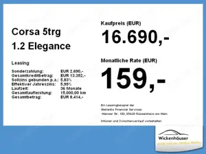 Opel Corsa 5trg 1.2 Elegance LED+SHZ+Fernlichtass.+BT Bild 3
