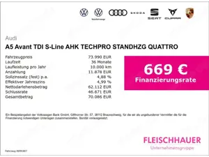 Audi A5 Avant TDI S-Line AHK TECHPRO STANDHZG QUATTRO Bild 3