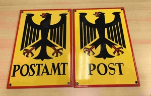 Emaille-Schilder Post Postamt