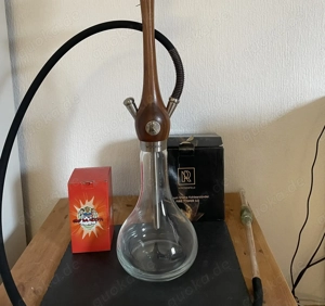 Hochwertige Wookah - Glas-Holz Design - sehr guter Zustand 