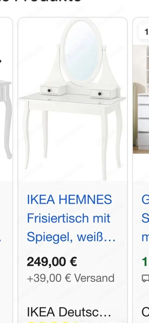 Schminktisch mit Hocker Bild 4