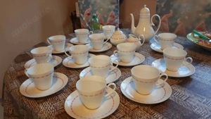 Rosenthal ,Set aus Untertassen, Tassen und Kerzenständer