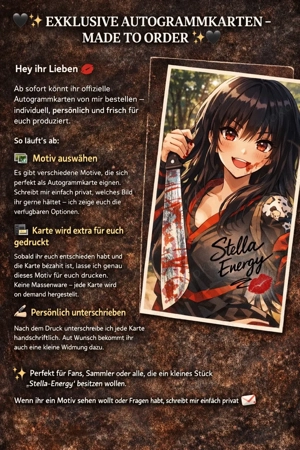 Individuelle Autogrammkarten
