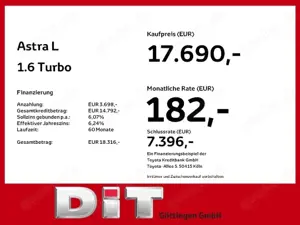 Opel Astra L 1.6 Turbo Plugin Elegance LED+2xKlima+LM Bild 3