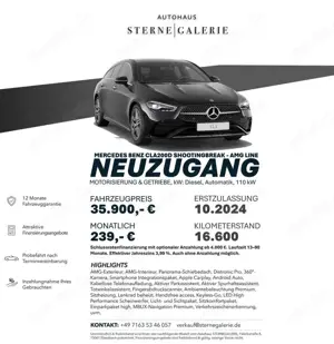 Mercedes-Benz CLA 200 CLA 200 d Shooting Brake AMG-LINE/DISTRO/360°/PA