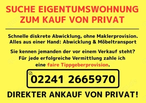 Suche Eigentumswohnung von Privat im Raum Troisdorf