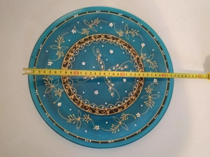 8-teilig Set tunesische HANDBEMALTE 6 Gläser 1 Teller 1 Karaffe Bild 6