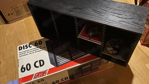 CD Regal HOLZ SCHWARZ 54x26x15cm