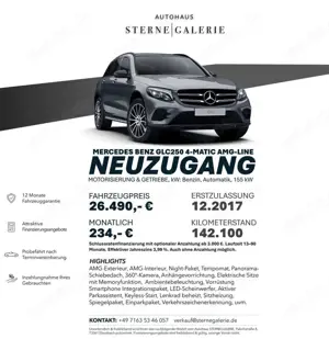 Mercedes-Benz GLC 250 4MATIC AMG-LINE/360°/TEMPOM/LENKRADHEIZ/