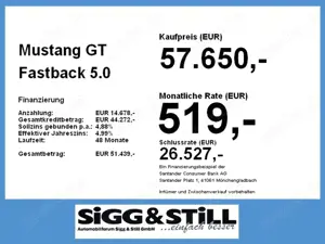 Ford Mustang GT Fastback 5.0 V8 NAV*IACC*BO*PDC*CAM Bild 4