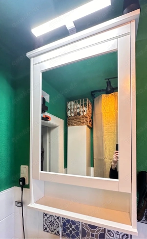 IKEA HEMNES Spiegelschrank   weiß, inkl. LED-Lampe