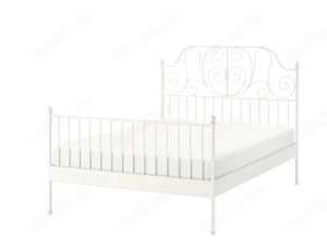 Ikea Metallbett weiß 1,40 m Breit