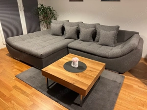 Wohnlandschaft mit Bettfunktion & Stauraum inkl. Kissen