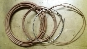 Kupferrohr gerollt Ring 15, 10, 6 mm Durchmesser 10er auch verchromt