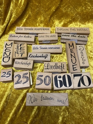 Stempel Schriften und Zahlen