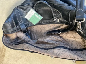 Samsonite Weekender- Reise Tasche Leder mit Etikett original schwarz Bild 2